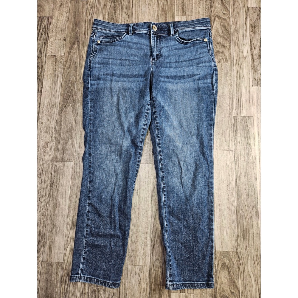 J.Jill Slim Ankle Jeans Women 10P Blue Authentic Fit Stretch Denim Petite